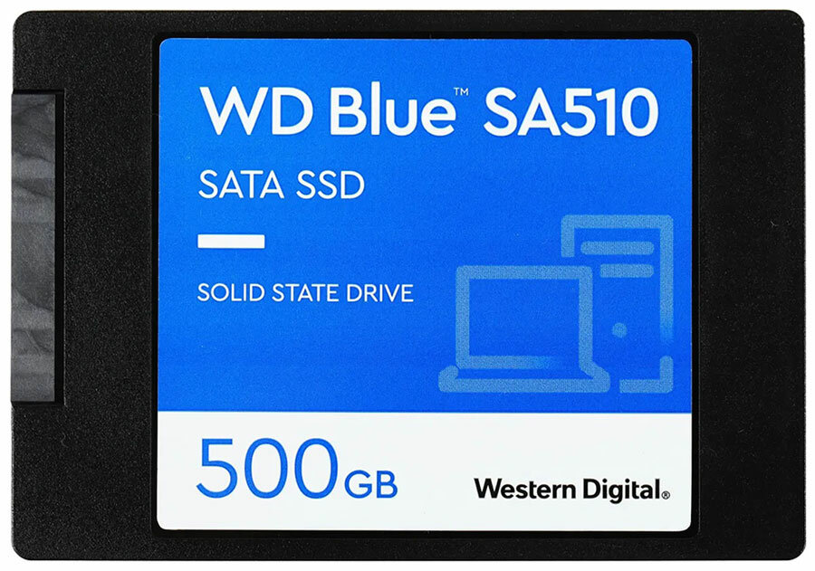 SSD накопитель Western Digital 2.5 Blue 500 Гб SATA III (WDS500G3B0A)
