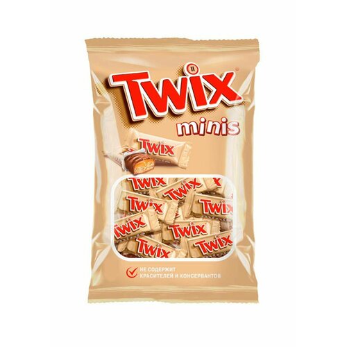 Печенье Twix minis сахарное с карамелью, 184г.