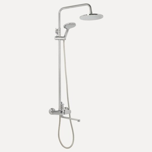 Изображение товара Душевая система с тропическим душем и смесителем термостатом, Potato, латунь