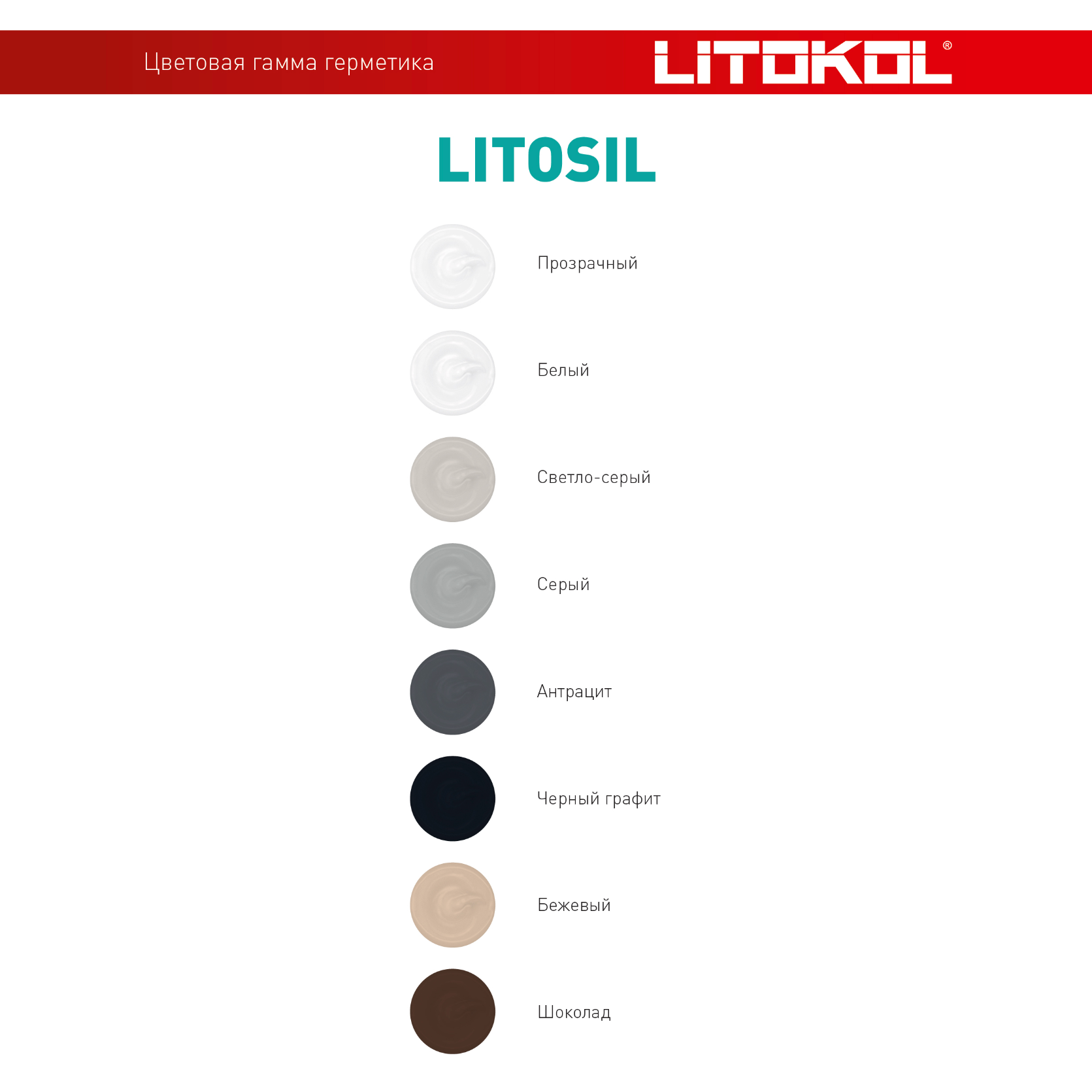 Герметик для ванной Литокол Litosil, 280 мл, белый — фото 1
