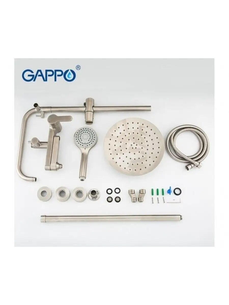 Душевая система с тропическим душем Gappo G2499-30, цвет хром — фото 1