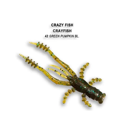 Силиконовая приманка мягкая съедобная Crazy Fish Crayfish 1.8