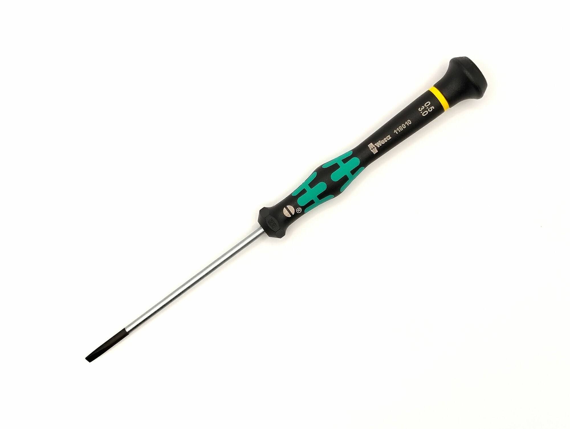 Отвертка SL2.5 шлицевая WERA Kraftform Micro 2035 для электроники, 0.40x2.5x80 Мм, WE-118008 — фото 1