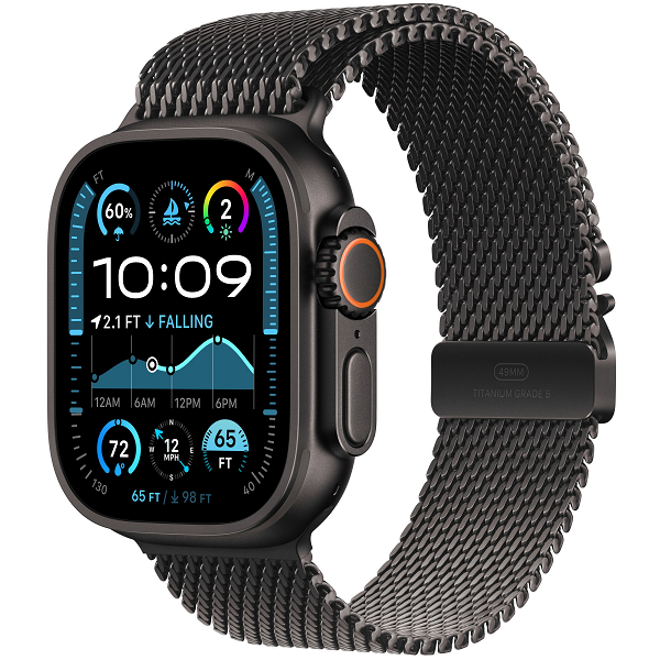 Умные часы Apple Watch Ultra 2 49мм 2024 GPS + Cellular, Black / Black Titanium Milanese Loop - S