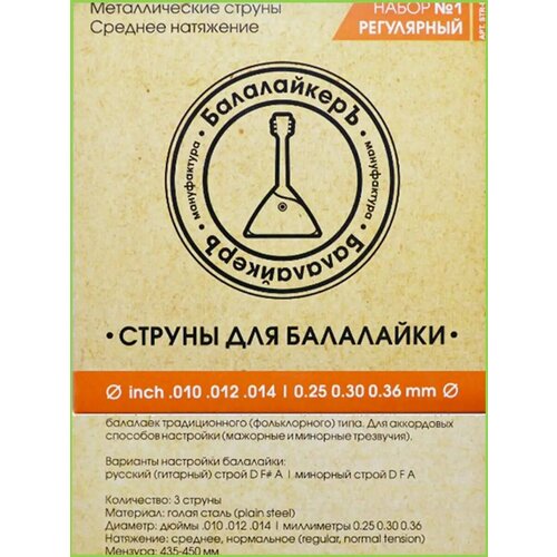 Струны для балалайки Прима 3 струны среднее натяжение 800₽