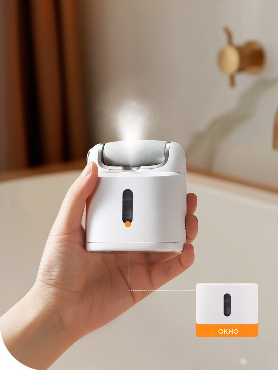 Роликовые Пилки Xiaomi Электрическая роликовая пемза, роликовая пилка для пяток FK-818, для педикюра, от аккумулятора, набор фрез, белая