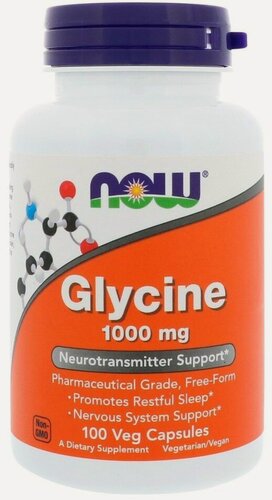 Изображение товара NOW Glycine 1000 мг, 100 капс.