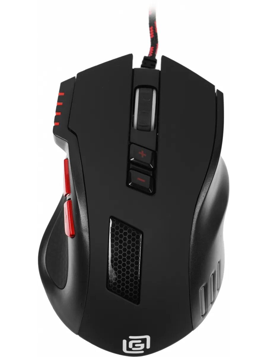 Мышь 806G черный красный оптическая (3200dpi) USB (8but)