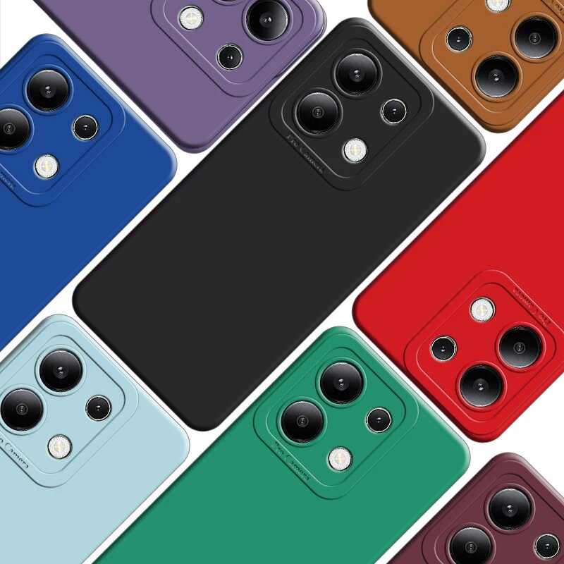 Для Redmi Note 13 4G противоударный силиконовый чехол для Redmi Note 13 4G, чехол 6,67 дюйма, полное покрытие, защита объектива камеры, бампер, Purple, For Redmi Note 13 4G — фото 1