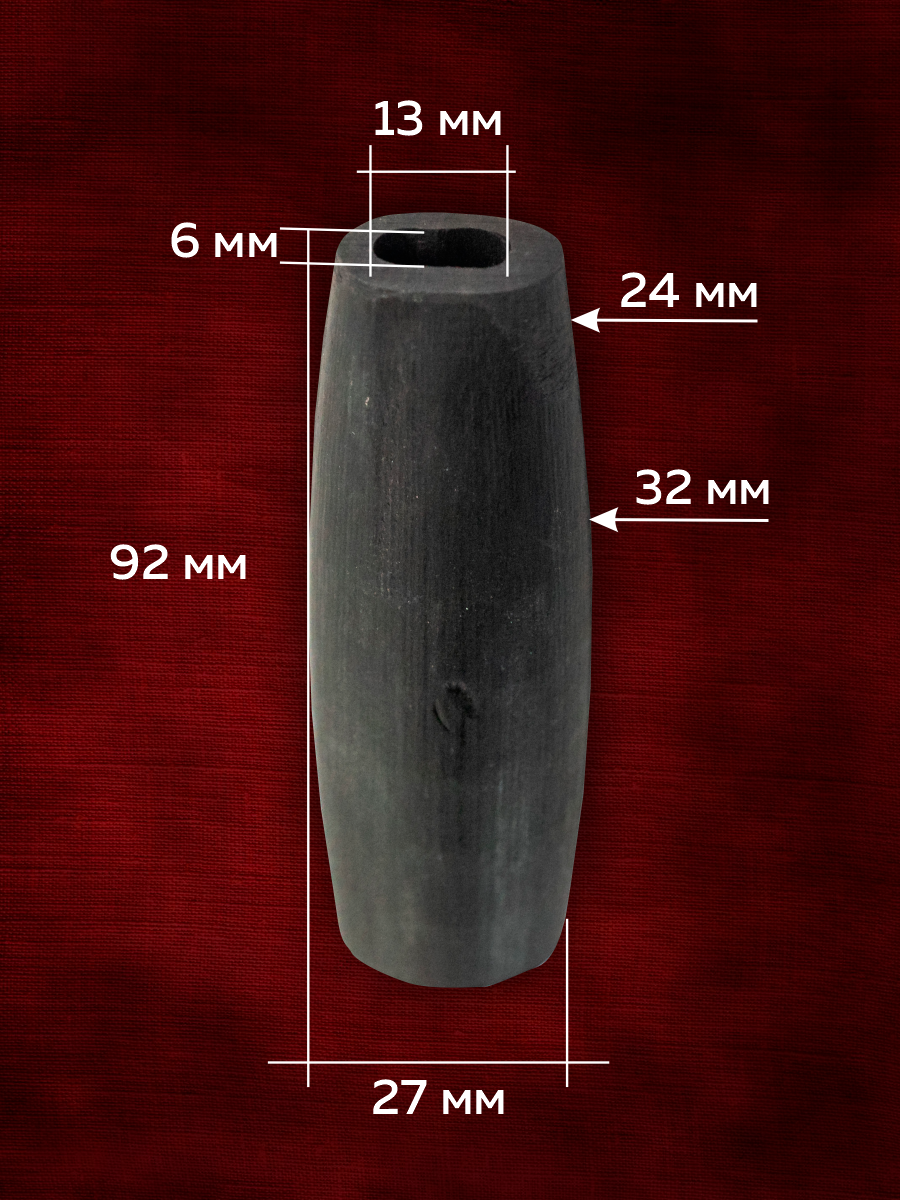 Рукоять для финки НКВД от бренда Нож Хорош, дерево граб, длина 92 мм — фото 1