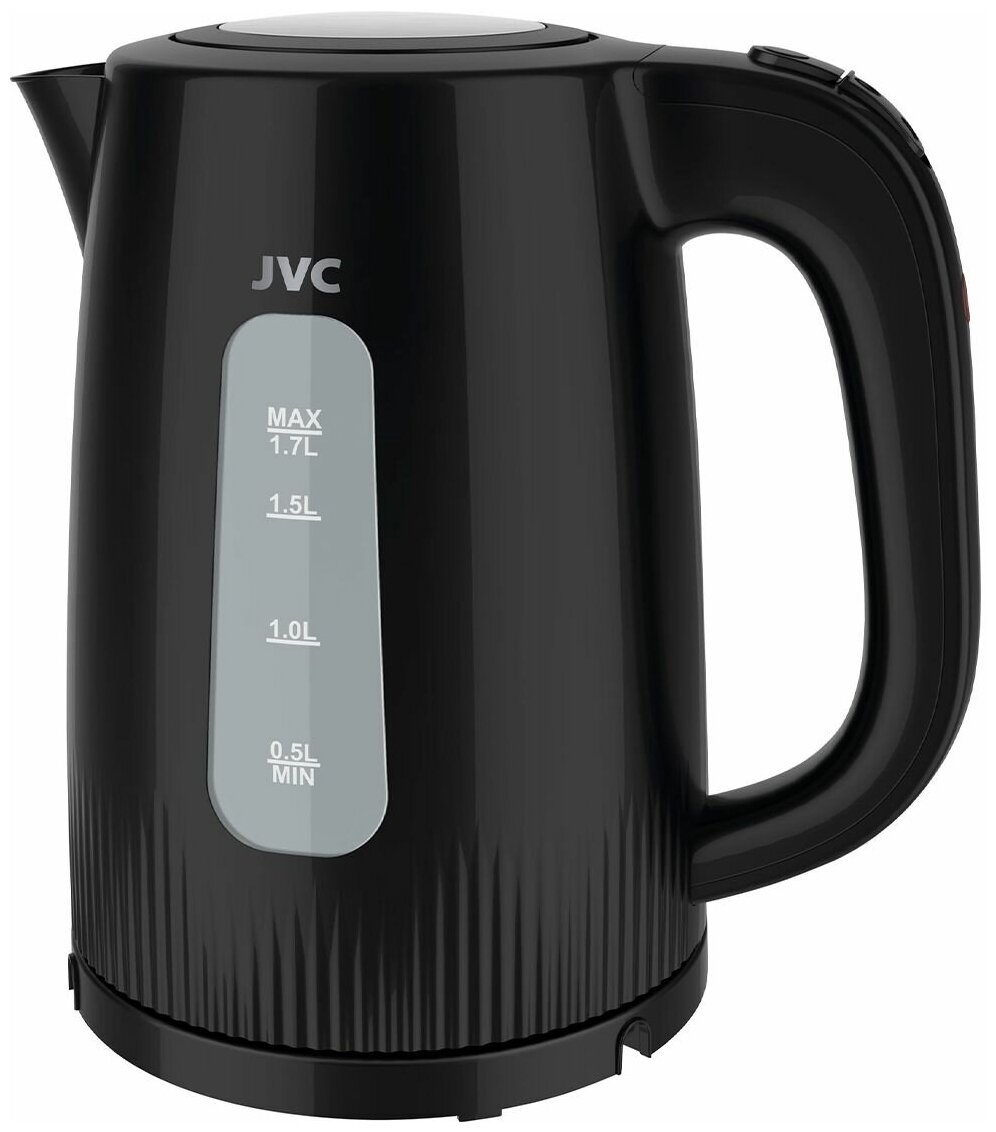 Чайник электрический JVC 1,7 л, автооткрывание крышки, съемный фильтр от накипи, 2200 Вт