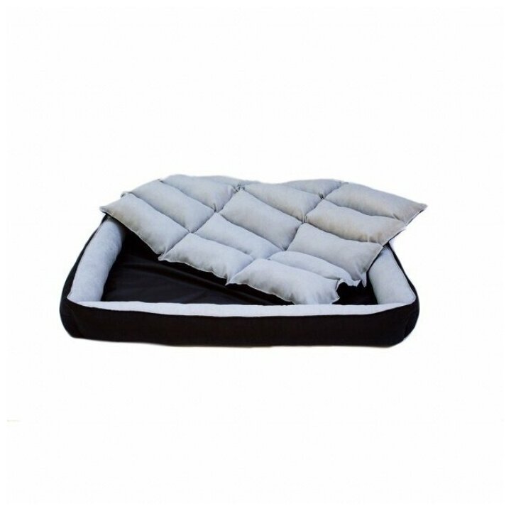 Лежак для собак средних и мелких пород лежак для крупных кошек со съёмной подушкой 75*50*16 - фотография № 6