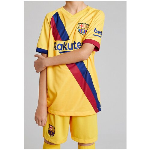 Форма  футбольная, шорты и футболка, размер S (44-46), желтый