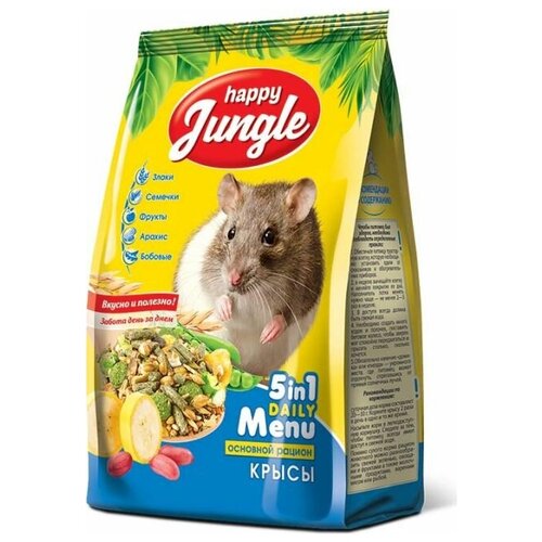 Happy Jungle Корм для крыс Злаковое ассорти, 900 г.