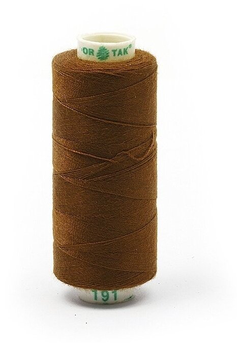 Швейные нитки Dor Tak бытовые, 40/2, 366 м, 100% полиэстер, цвет 191 коричневый (40/2. DT.191)
