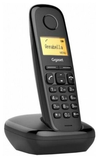 Телефон DECT Gigaset A170 SYS RUS S30852-H2802-S301 черный АОН