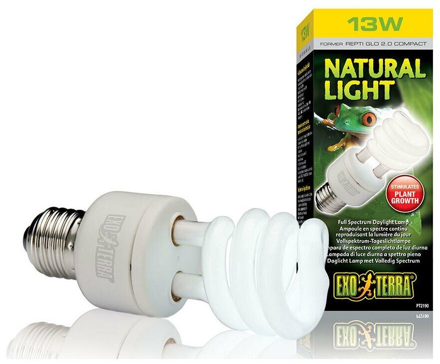 Лампа Reptile Natural Light former UVB2.0 Compact, 25 W /полный спектр/