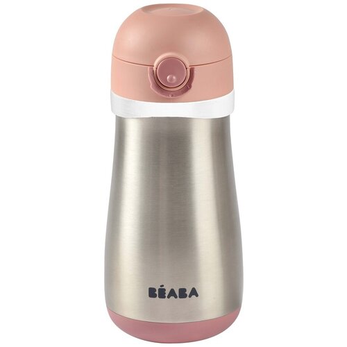 Поильник термос Beaba GOURDE INOX + ANSE 350ML OPINK 913522