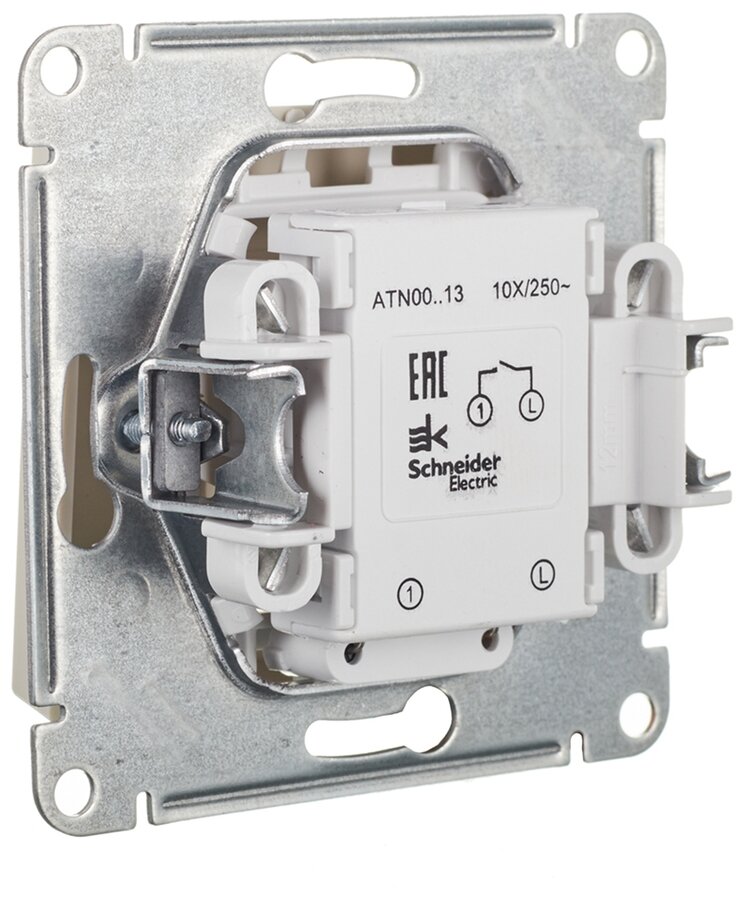 Выключатель Schneider Electric Выключатель с подсветкой (индикацией) (Systeme Electric) Atlas Design механизм AtlasDesign, 10 А - фотография № 3