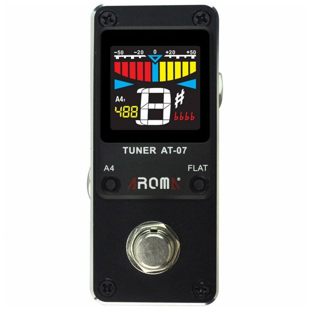 Педаль тюнер хроматический AROMA AT-07 GUITAR TUNER