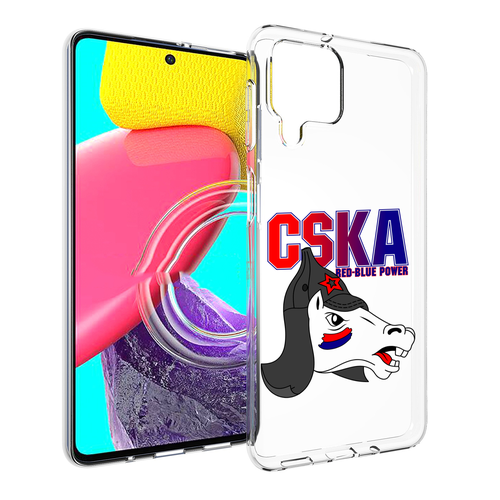 Чехол MyPads ФК ЦСК лошадка россия для Samsung Galaxy M53 (SM-M536) задняя-панель-накладка-бампер