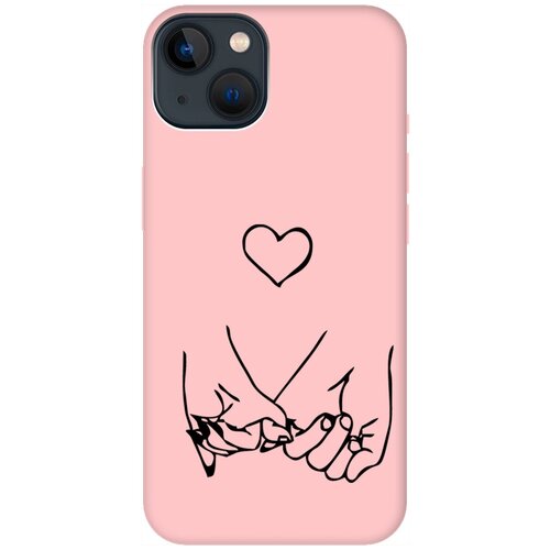 Силиконовый чехол на Apple iPhone 14 Plus / Эпл Айфон 14 Плюс с рисунком Lovers Hands Soft Touch розовый силиконовый чехол на apple iphone 14 plus эпл айфон 14 плюс с рисунком hands w soft touch черный