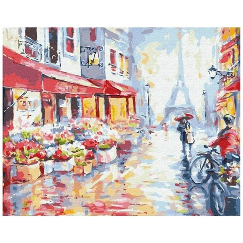 картина по номерам сумеречный париж 40x50 см Картина по номерам Спокойный Париж, 40x50 см