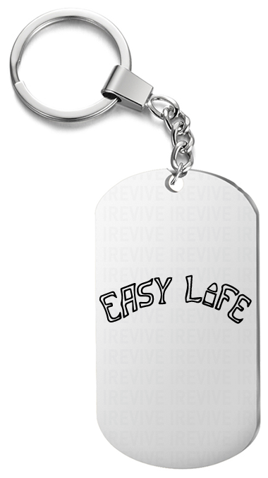 Брелок для ключей «easy life» жетон с гравировкой 