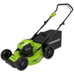 Аккумуляторная газонокосилка Greenworks 2514407 GD40LM46HP без АКБ и ЗУ, 4 А·ч, без АКБ и ЗУ, 46 см - изображение