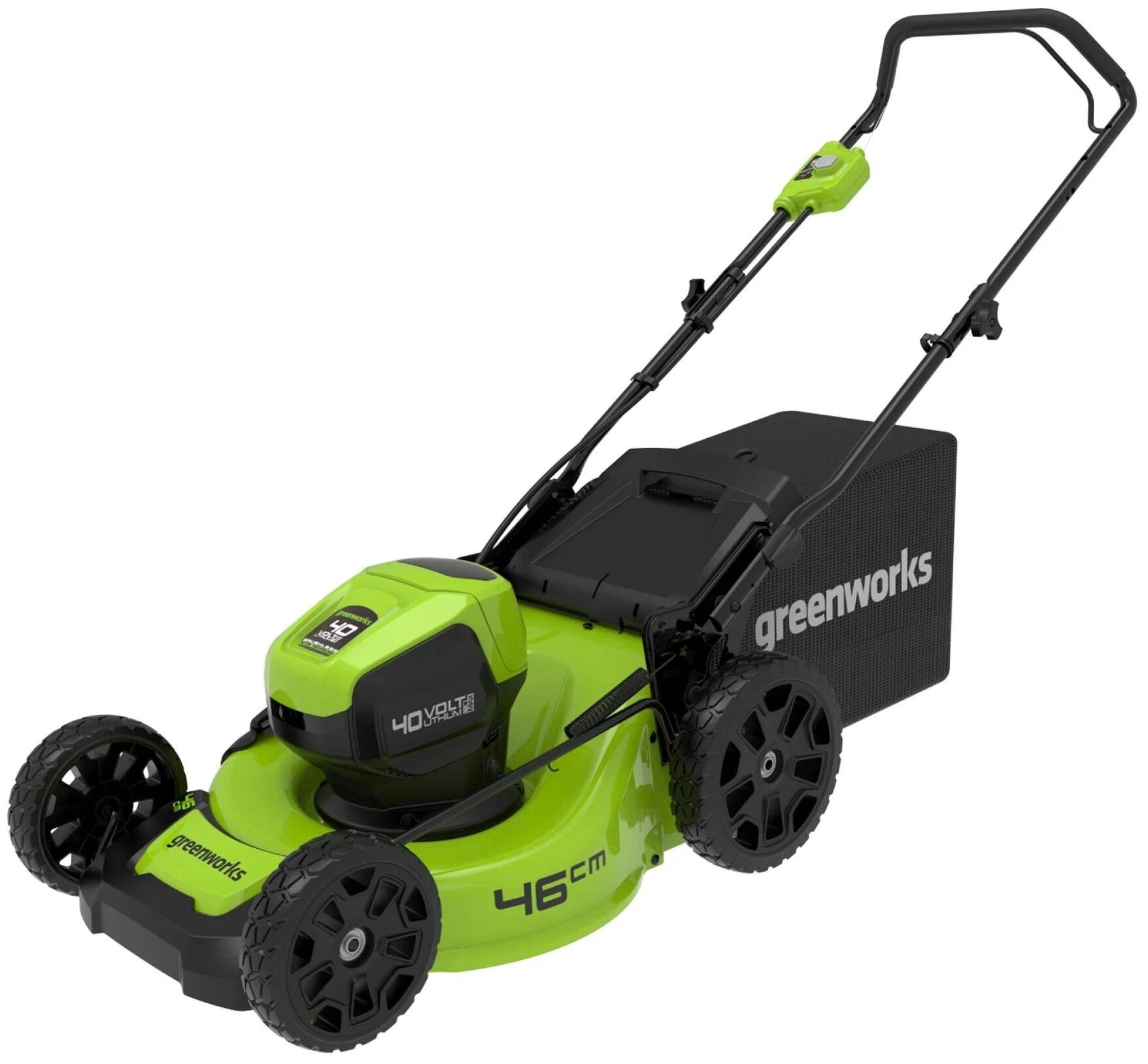 Greenworks Газонокосилка аккумуляторная Greenworks GD40LM46HP, 40V, 46 см, бесщеточная, без АКБ и ЗУ [2514407]