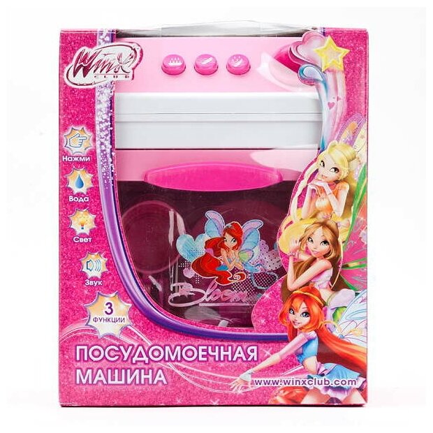 Посудомоечная машина Играем вместе Winx, на бат, свет + звук + вода 1602-R