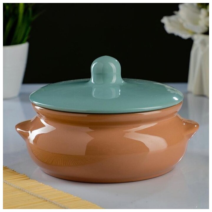 фото Горшок для запекания Борисовская керамика Радуга