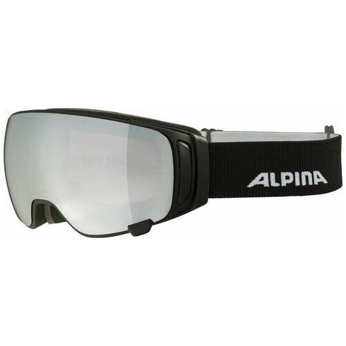 Горнолыжная маска с линзой на магните Alpina Double Jack Mag Q-Lite Black Matt