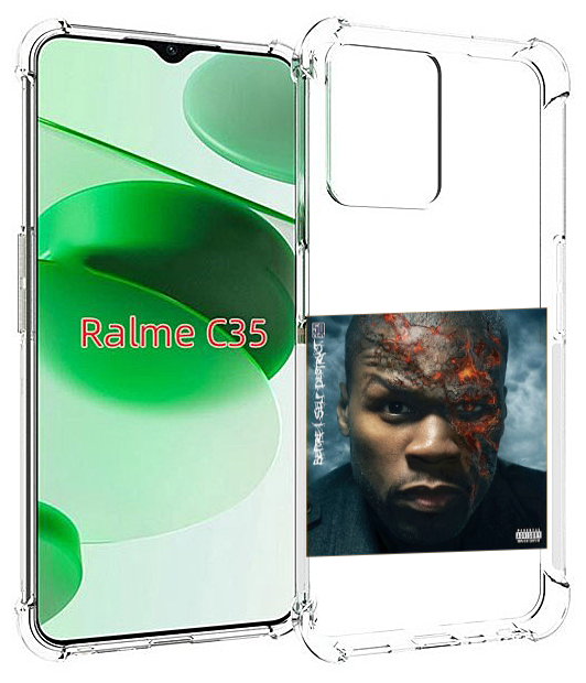 Чехол MyPads 50 Cent - Before I Self Destruct мужской для Realme C35 / Narzo 50A Prime задняя-панель-накладка-бампер