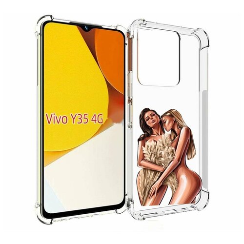 Чехол MyPads Иллюстрированные-девушки женский для Vivo Y35 4G 2022 / Vivo Y22 задняя-панель-накладка-бампер