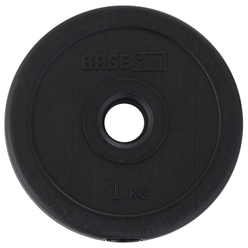 Диск пластиковый Basefit Bb-203 D=26 мм, черный, 1 кг диск пластиковый basefit bb 203 d 26 мм черный 2 5 кг