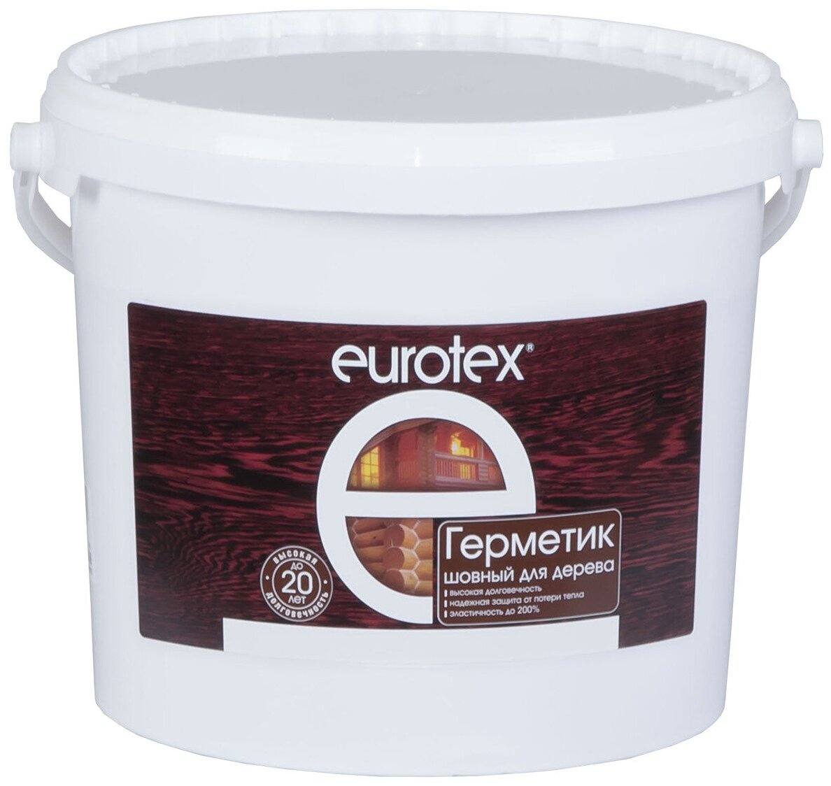 фото Eurotex, акриловый герметик для дерева, 6 кг.