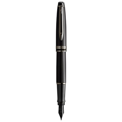 Ручка перьевая Waterman Expert DeLuxe (CW2119188) Metallic Black RT F сталь нержавеющая подарочная коробка стреловидный пиш. наконечник круглая