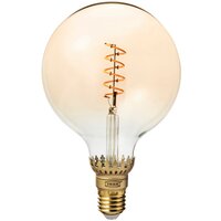 Лампа светодиодная ИКЕА РОЛЛЬСБУ коричневое прозрачное стекло, E27, 1800 К