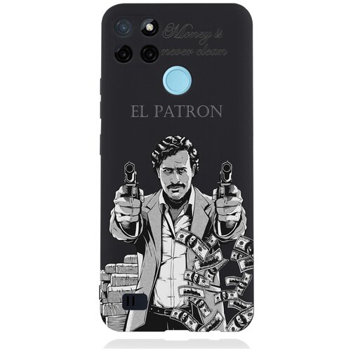 Черный силиконовый чехол для RealMe C21Y El Patron Pablo Escobar Пабло Эскобар для РеалМи С21Y