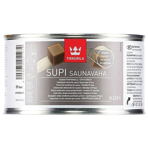 Воск Tikkurila Supi Saunavaha, бесцветный, 0.25 л