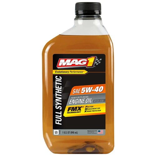 Дизельное синтетическое моторное масло MAG1 FS 5W-40 CK-4 HEAVY DUTY DIESEL OIL (946 мл)