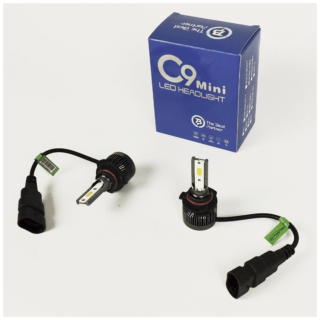 Лампы автомобильные светодиодные (LED) C9 Mini Headlight с вентилятором охлаждения комплект 2шт 6000К цоколь HB3 (9005)
