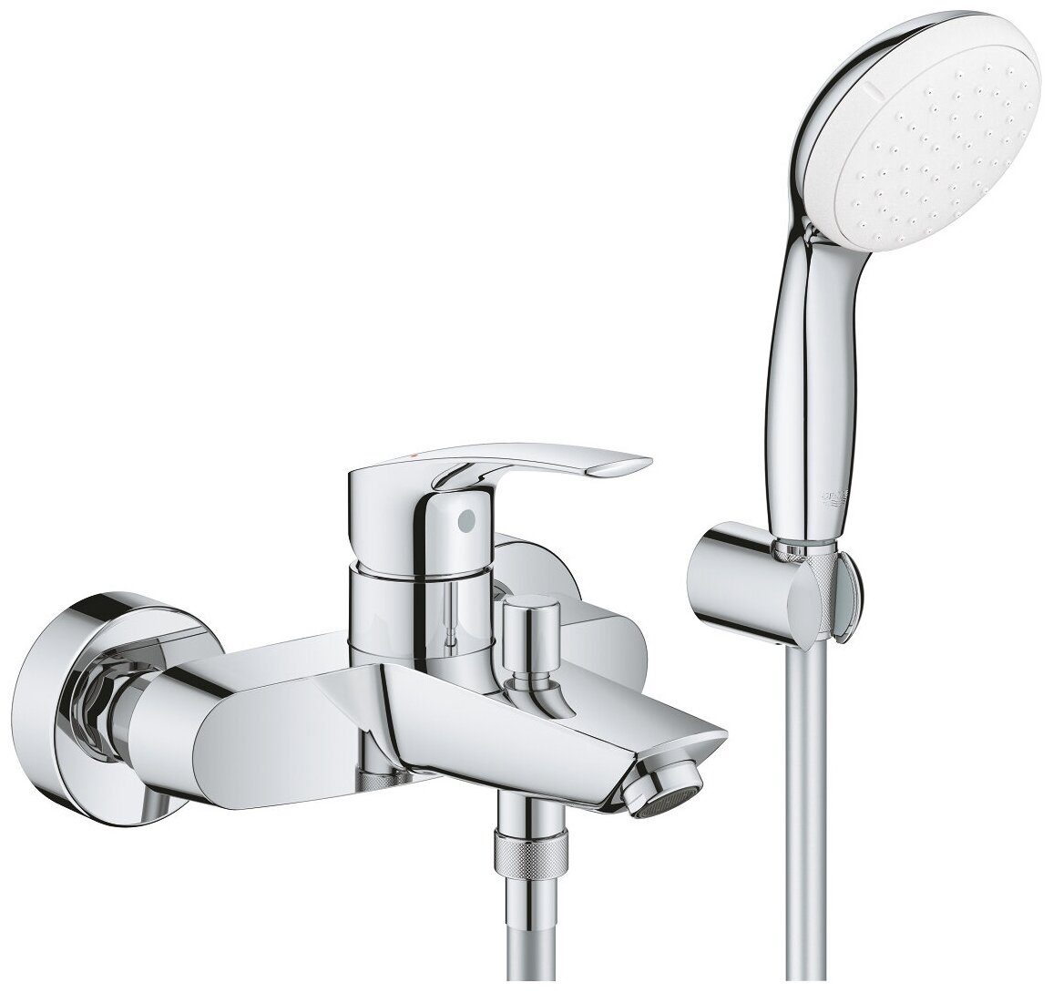 Grohe Смеситель Grohe 33302003 Eurosmart для ванны, ручной душ/держатель/шланг, хром