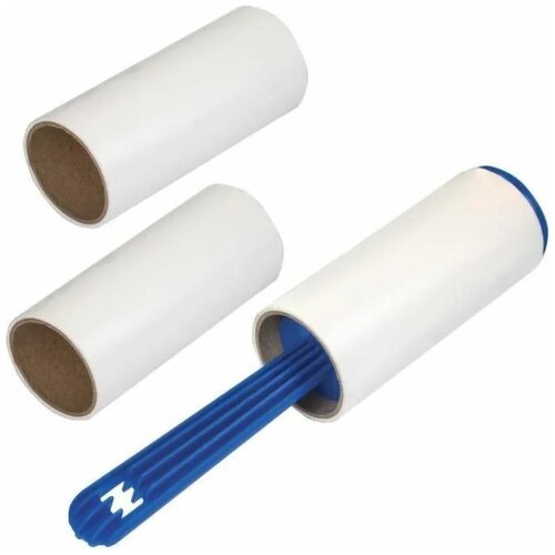 Fun Clean Набор липкий ролик для одежды 20 слоев /ролик+2 запасных блока/ 7880