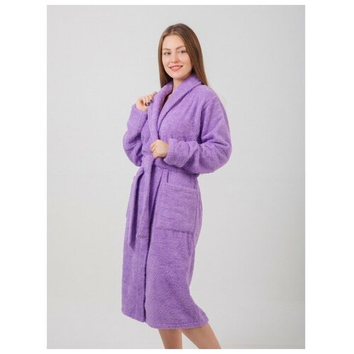 Халат РОСХАЛАТ, размер 54-56, фиолетовый спортивный костюм росхалат размер 54 56 фиолетовый