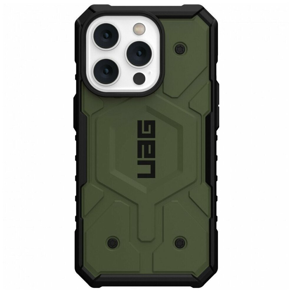 Чехол Urban Armor Gear (UAG) Pathfinder for MagSafe Series для iPhone 14 Pro, Оливковый (Olive)