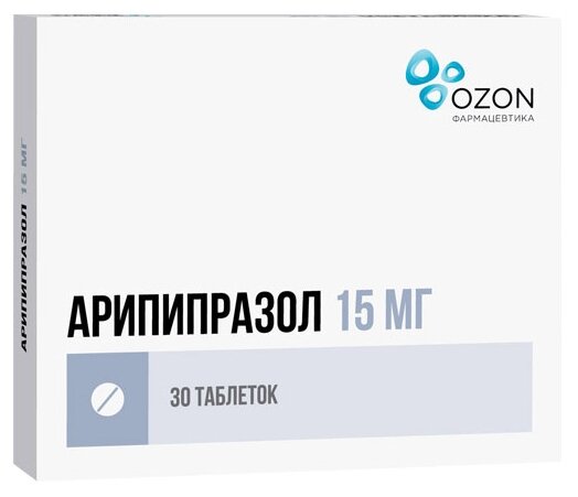 Арипипразол таб., 15 мг, 30 шт.