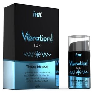 59548 Intt Vibration! Ice, 15 мл. Жидкий вибратор с ароматом мяты