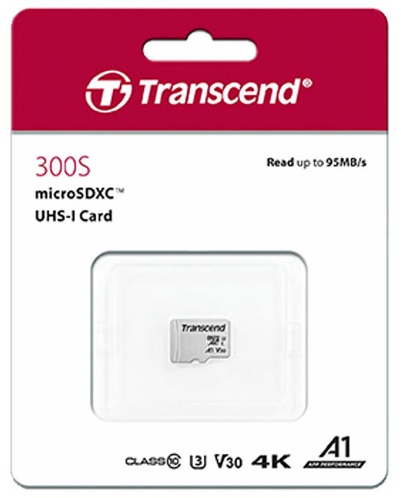 Карта памяти 512GB Transcend microSDXC 300S, A1/UHS-I/V30/U3/Class 10, 95/40MB/s - фото №7